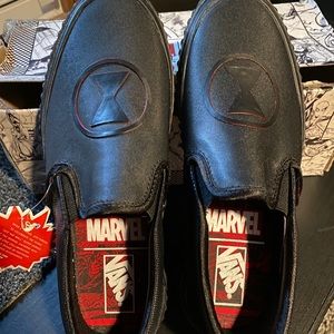 Marvel Slip On Vans Black Widow Size 7
